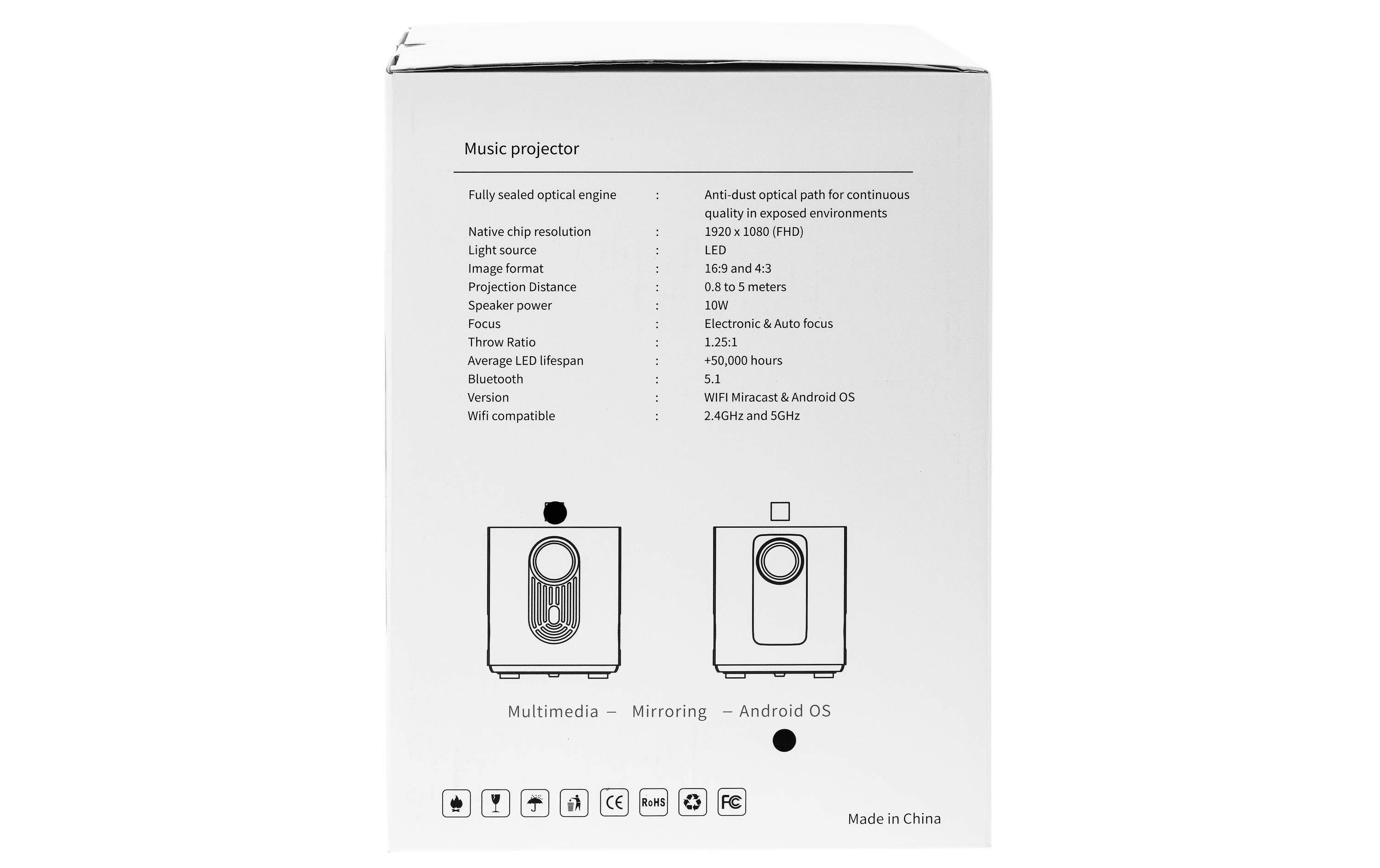 Projektor Pro<br>Kleiner, portabler Beamer, Full-HD