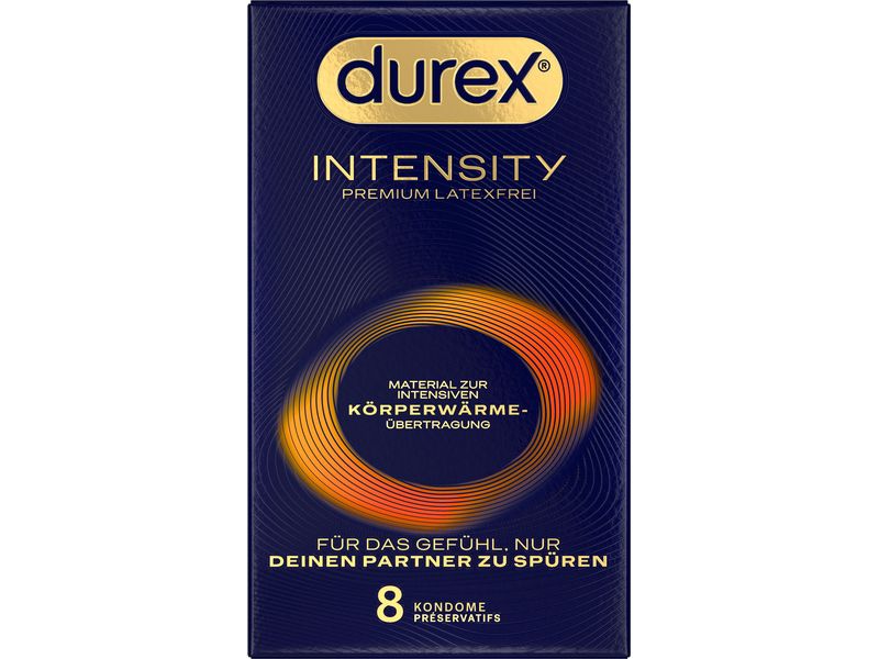 Durex Kondome Intensity Latexfrei 8 Stück Hochwertige Präservative zur sicheren Verhütung