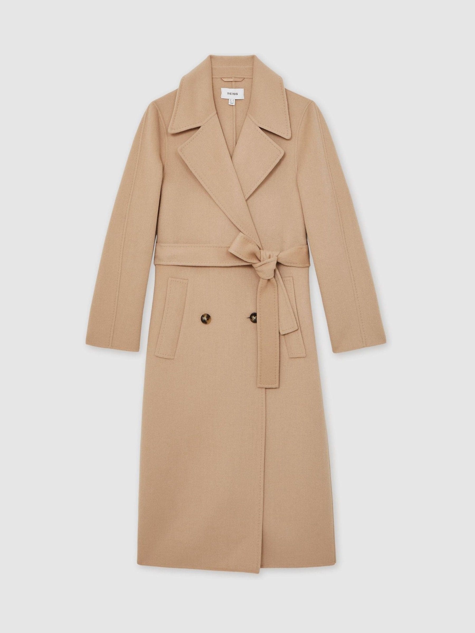 Neutraal - Reiss Rene Double-Breasted Blindseam Coat Wool-Blend