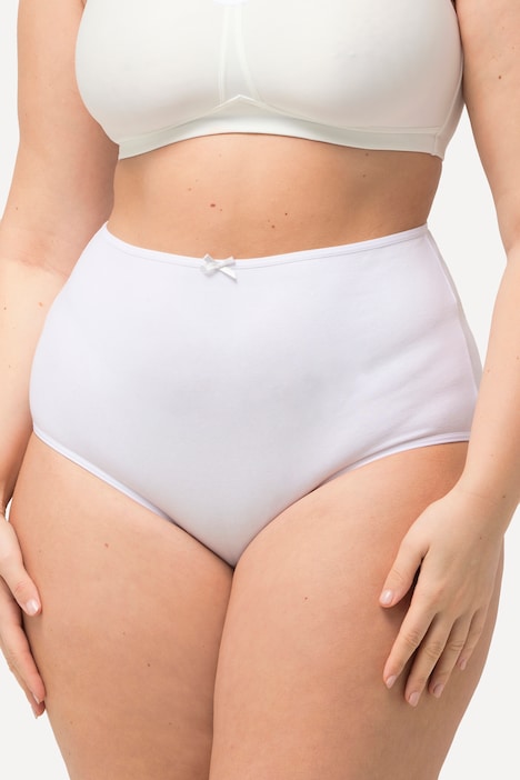 Maxislips, 3er-Pack, Punkte / einfarbig, High Waist
