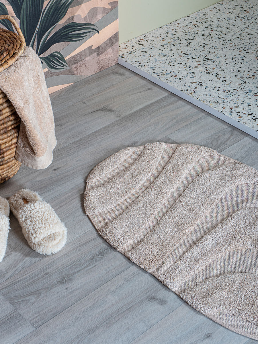 Badmat Beau – Beige Ovaal 50 x 80 cm