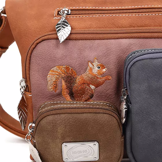 Hi-Di-Hi Squirrel Shoulderbag Cognac Multicolor