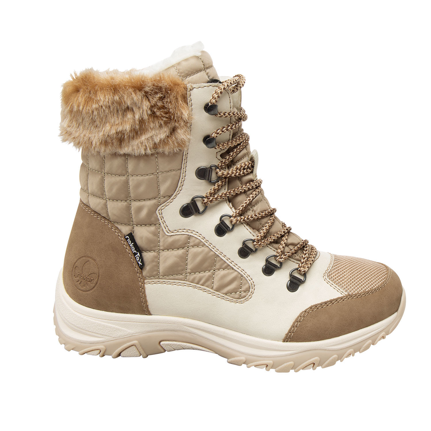 Rieker Schnür-Kurzstiefel mit Wollkragen