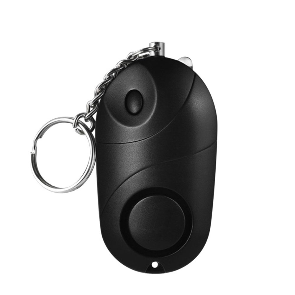 Mobiler Taschen Alarm (135db) Personen Alarmanlage Alarmsirene mit LED und Schlüssel Anhänger - Schwarz