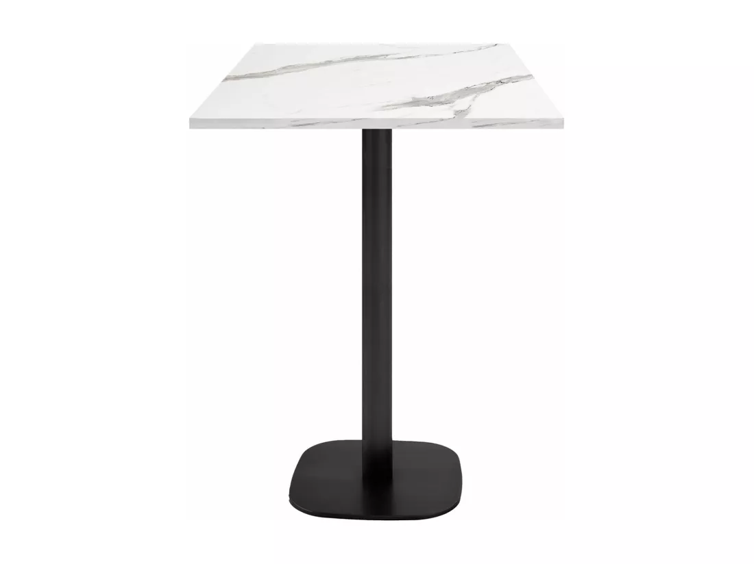 Mange-debout 60 x 60 cm - modèle Round marbre blanc