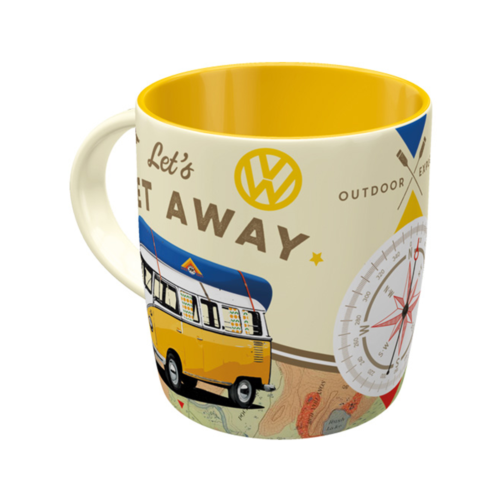 Kaffeebecher VW Bulli - Lets get away - Keramik -330 ml