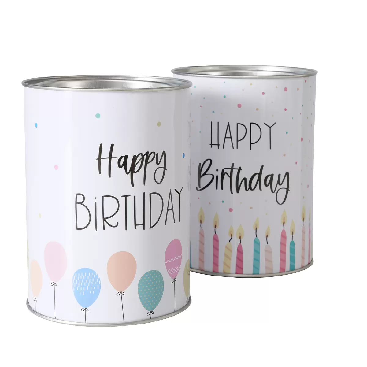Spardose Happy Birthday hellblau,rosa,weiss