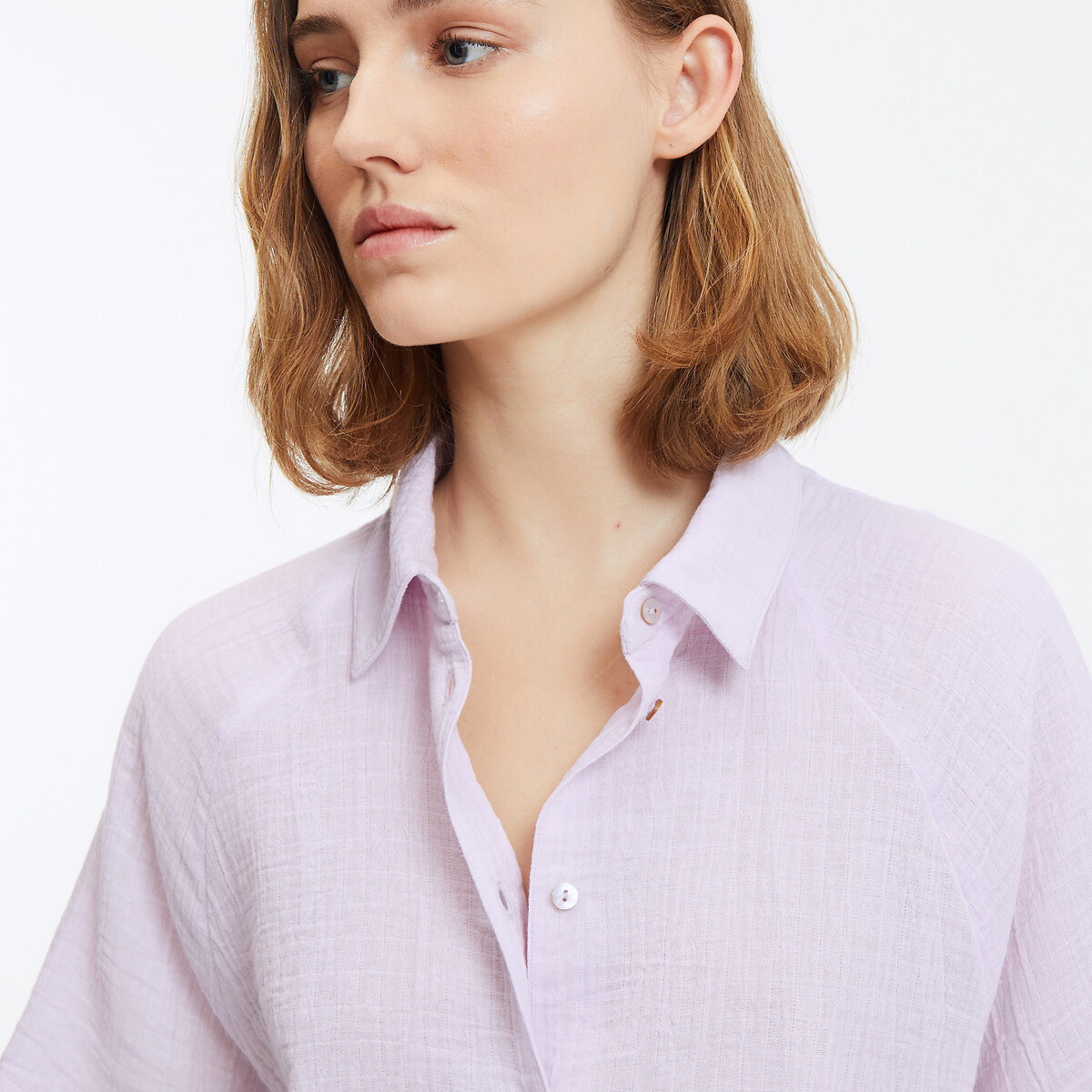COLEÇÕES LA REDOUTE<br>Camisa folgada com mangas até o cotovelo