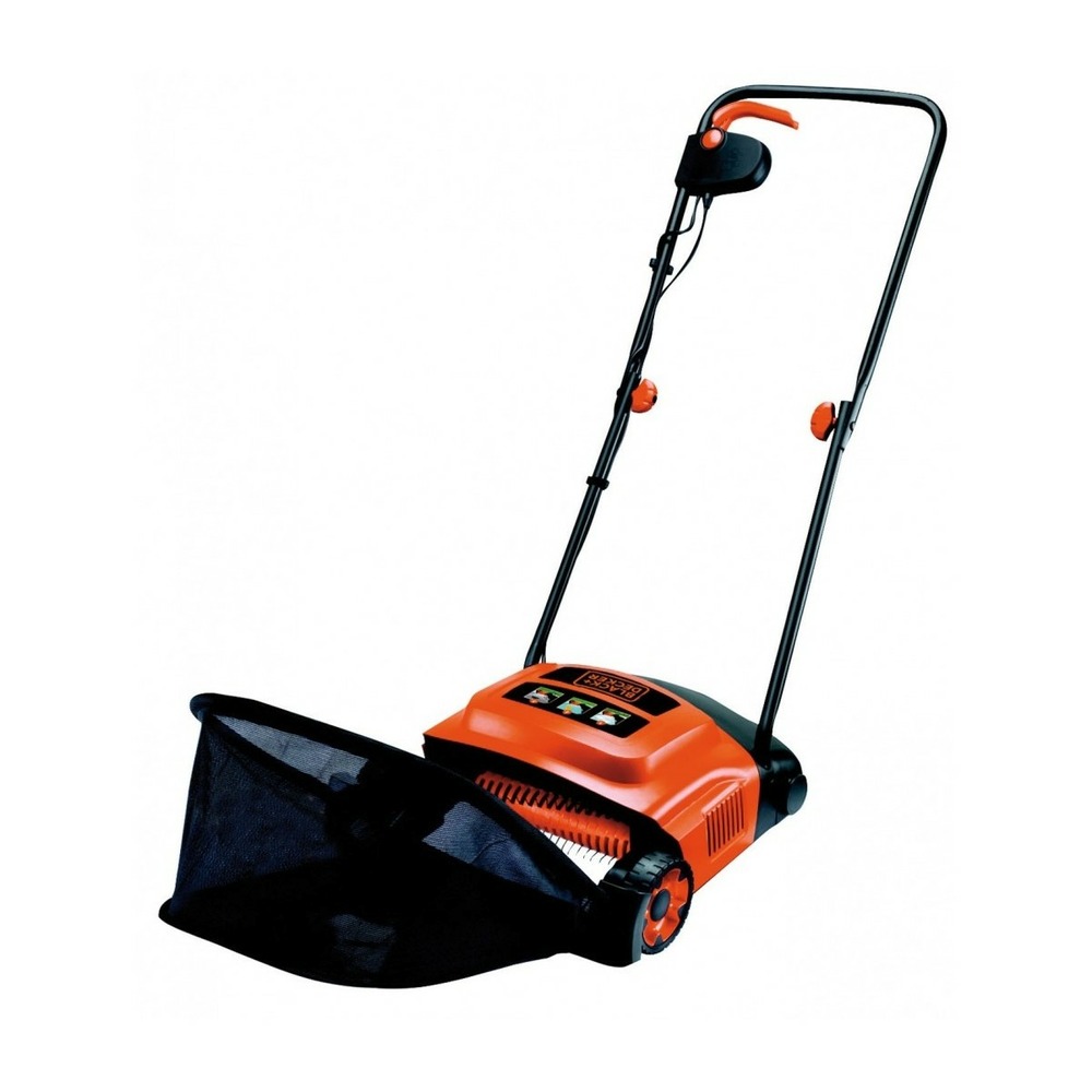 Scarificateur 600w aerateur-démousseur 30 litres black+decker gd300-qs moteur à induction