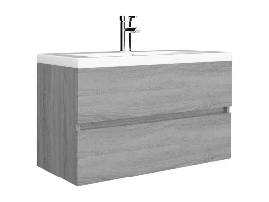 Armoire d'évier Sonoma gris 80x38,5x45 cm Bois d'ingénierie