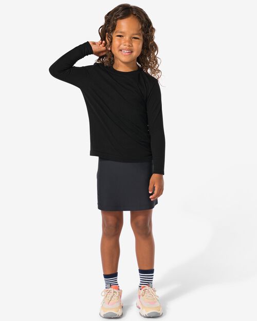 maillot de sport sans couture pour enfant noir