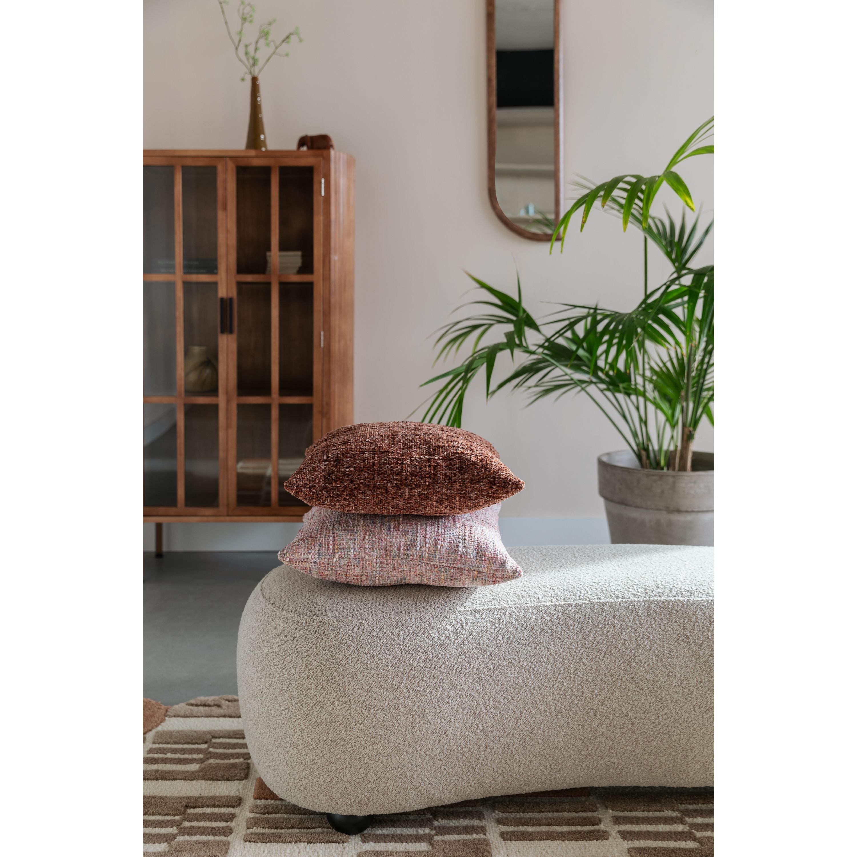 Housecraft Living Noxx Hocker Teddy stof Beige
