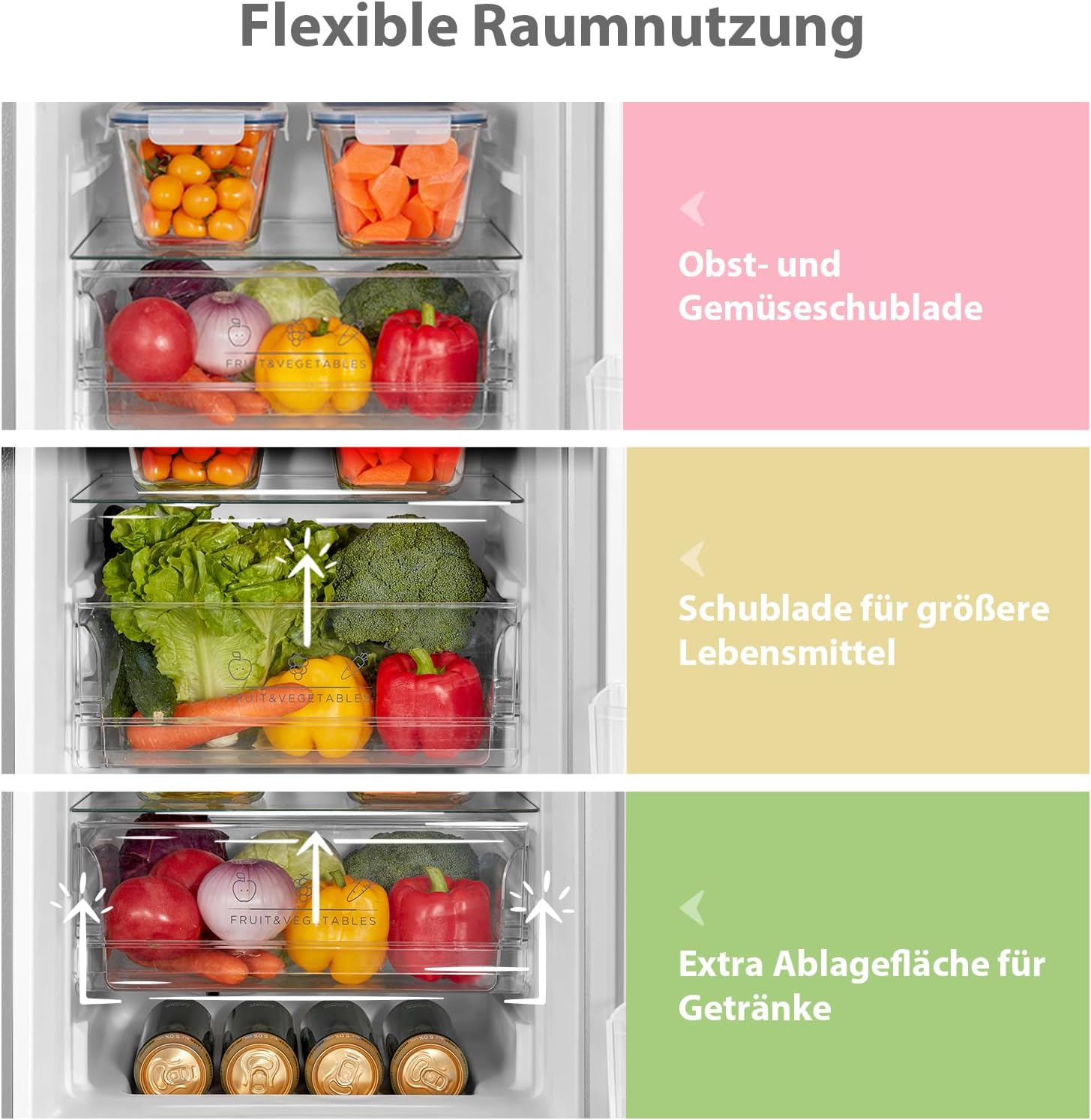 Comfee RCB169DS2(E) Kühl-/Gefrierkombination/150 cm Höhe/Low Frost/Einstellbare Kühlschranktemperatur/LED-Licht/195 kWh/Jahr/115L Kühlteil/59L Gefrierteil/Silber