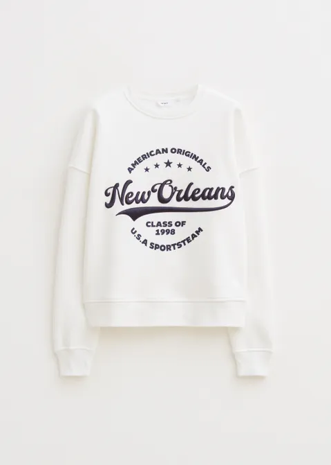 Varsity sweater off-white (WIT.O)