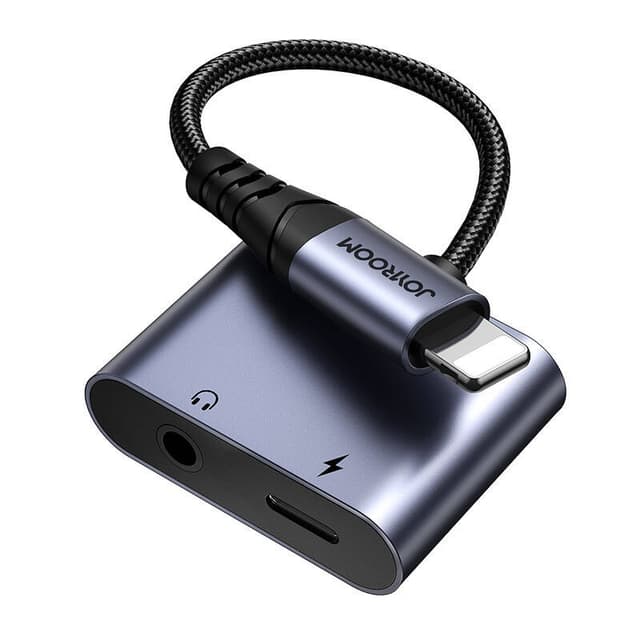 2-i-1 lydadapter Joyroom SY-L01 Lightning til 3,5 mm + Lightning (sort)