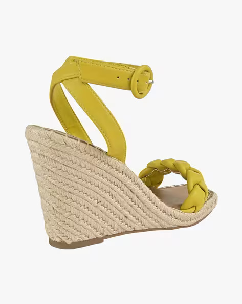 Novah Wedge Sandals Yellow