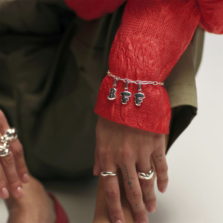 Camille Brinch Jewellery Link Puffer Bracelet Silver