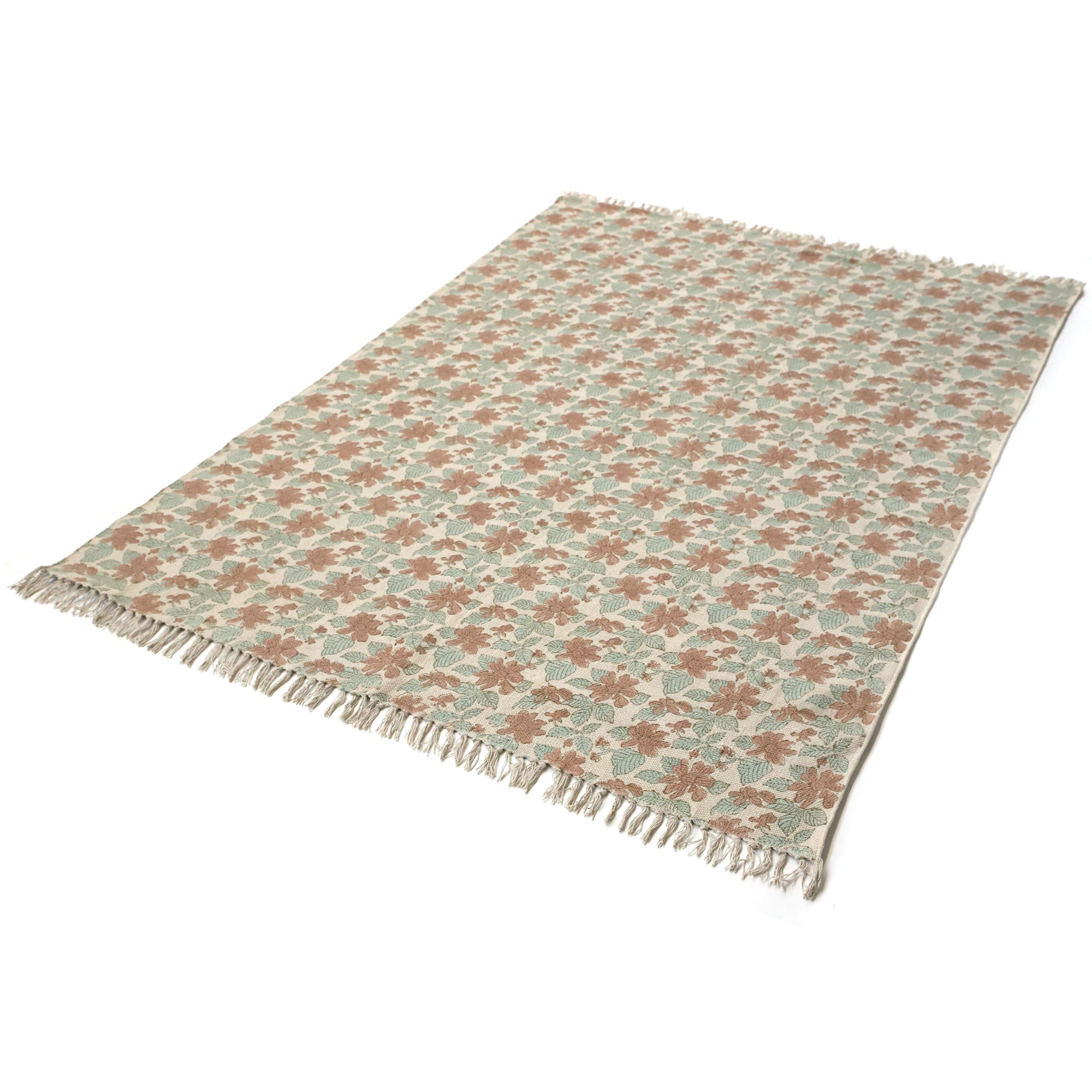 Blockprint-Teppich 'Kavya', beige, multicolor, B 200 cm, L 140 cm von fischer's lagerhaus