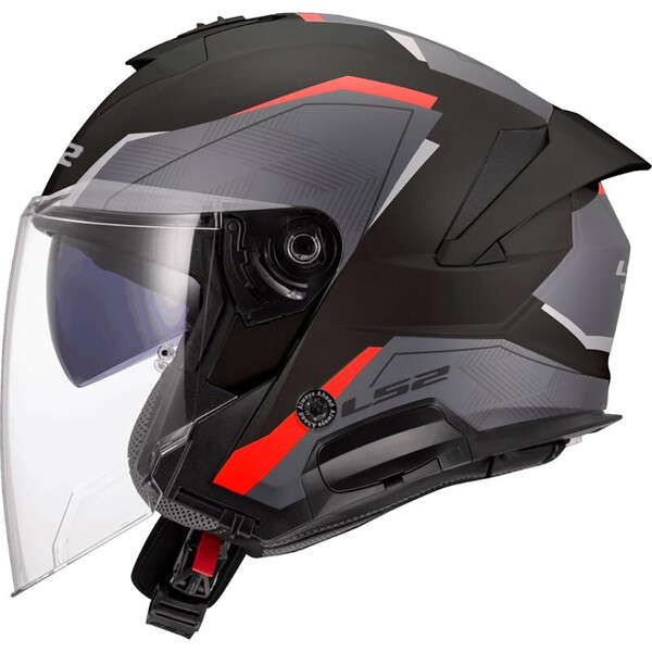 LS2 - Casque OF618 Verso II Air Noir / Rouge / Brillant