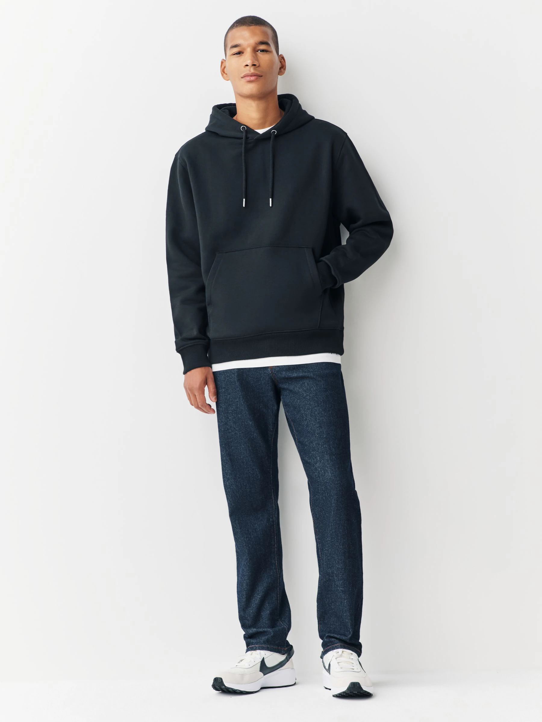 Zwart/Bourgondisch Rood - Cotton Rich Jersey Overhead Hoodies 2 Pack