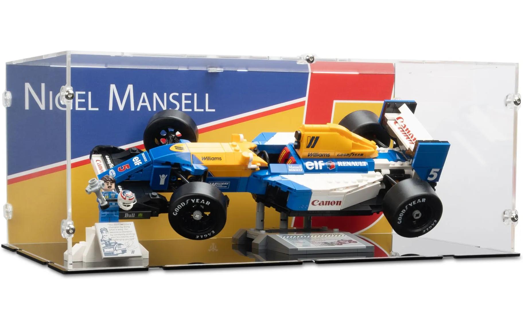 Acryl-Display Williams Racing FW14B mit Nigel Mansell 10353Elegantes Acryl-Display für die LEGO Sammlung