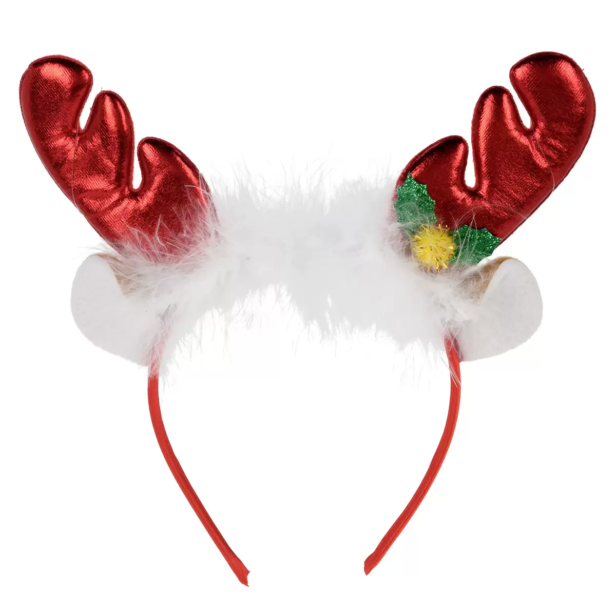 Diadem Rentierohren XMAS gold,rot,weiss