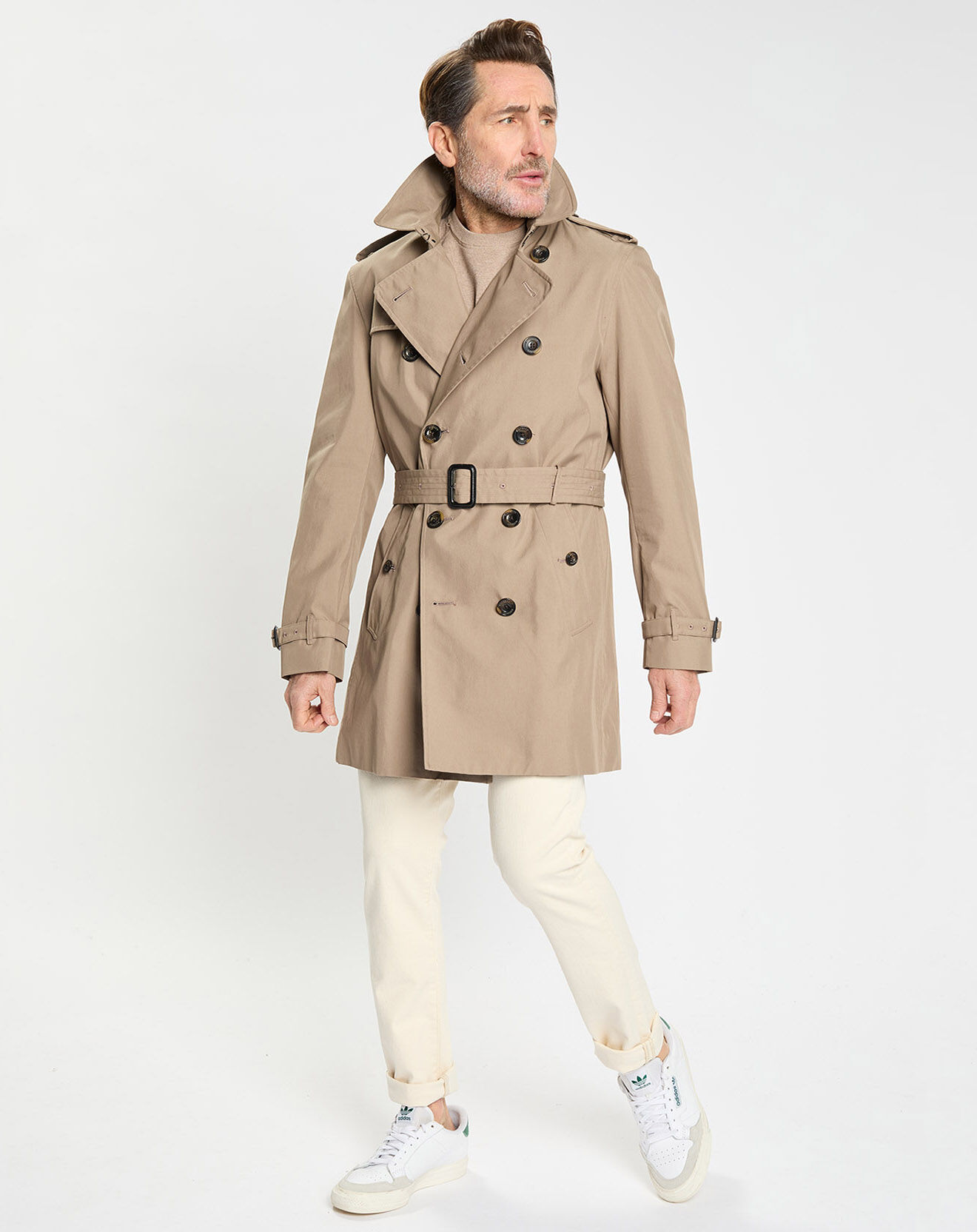 Hackett London Trench uni beige foncé