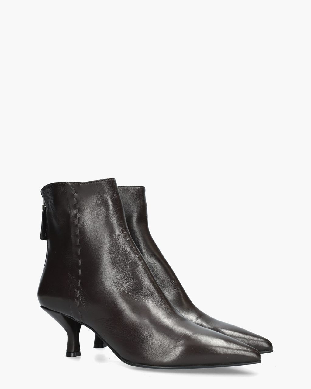 Pomme D'or Henriette Donkerbruin Dames Enkelboots