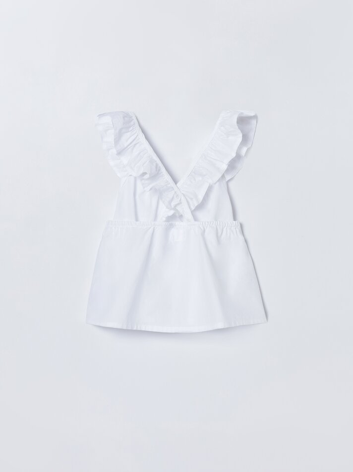 Top com alças cruzadas - Branco-creme