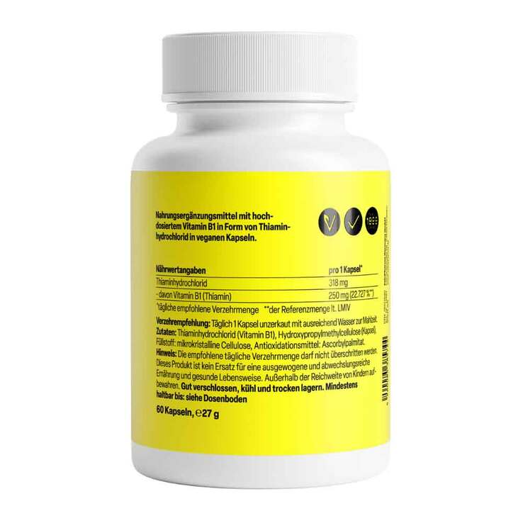 Vitamin B1 Thiamin 250 mg Kapseln Zeinpharma, 60 St