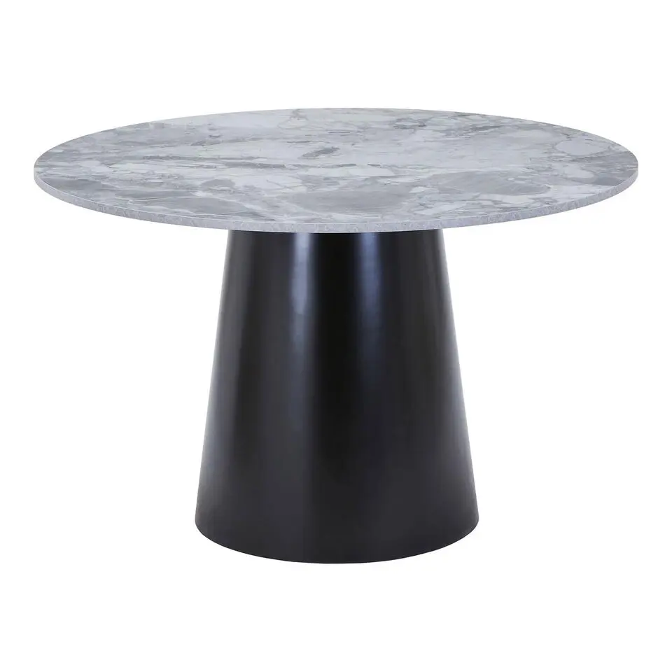 Eettafel Grijs/Zwart - Rond - 120x120x75cm - Brito