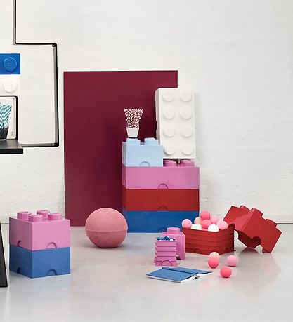LEGO? Storage Opbevaringsboks - 4 Knopper - 25x25x18 - Blå
