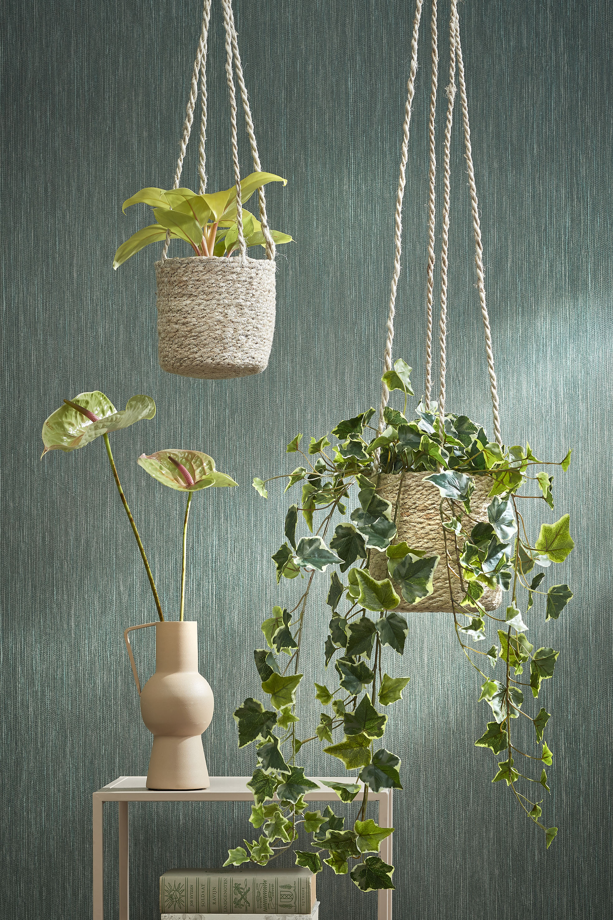 Mica decorations - hedera artificielle suspendu varié h86