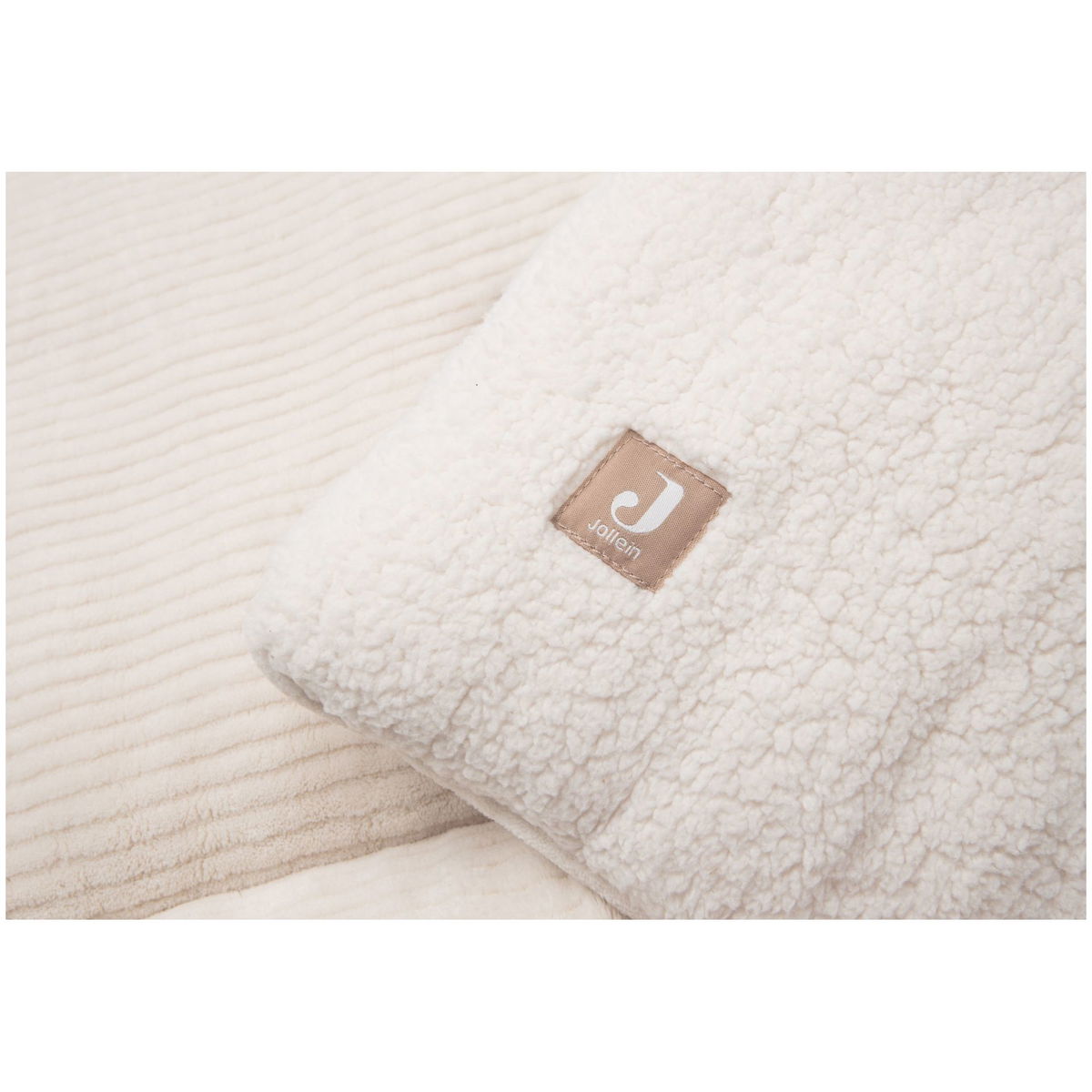 JolleinJollein   Krabbeldecke 100x100cm cloudy rib oatmeal
