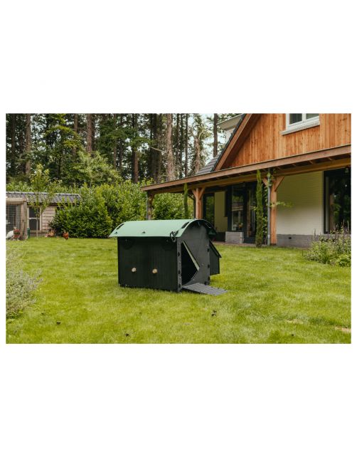 Nestera Kunststof Kippenhok Op Voetjes - Kippenhok - 139x114x78 cm Groen Zwart Large