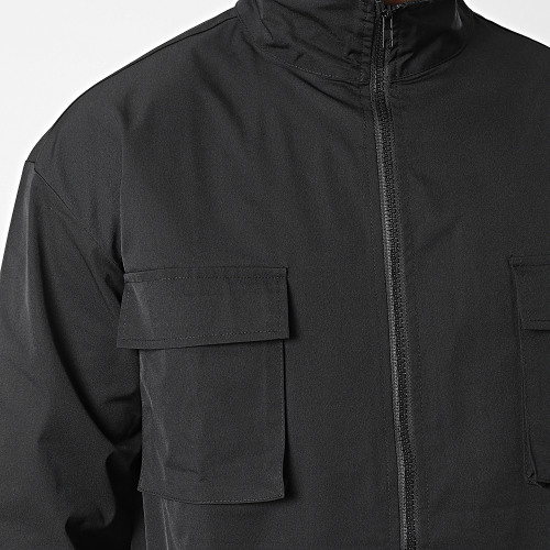 Ensemble Veste Zippée Et Pantalon Cargo Noir