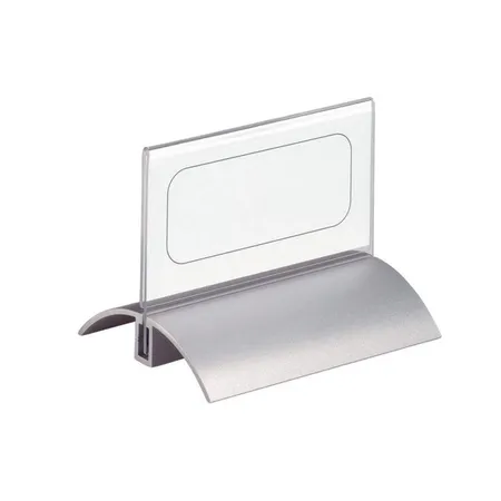 Durable 820019 Tischnamensschild Desk Presenter de Luxe, Einsteckschilder 52?x?100?mm, transparent