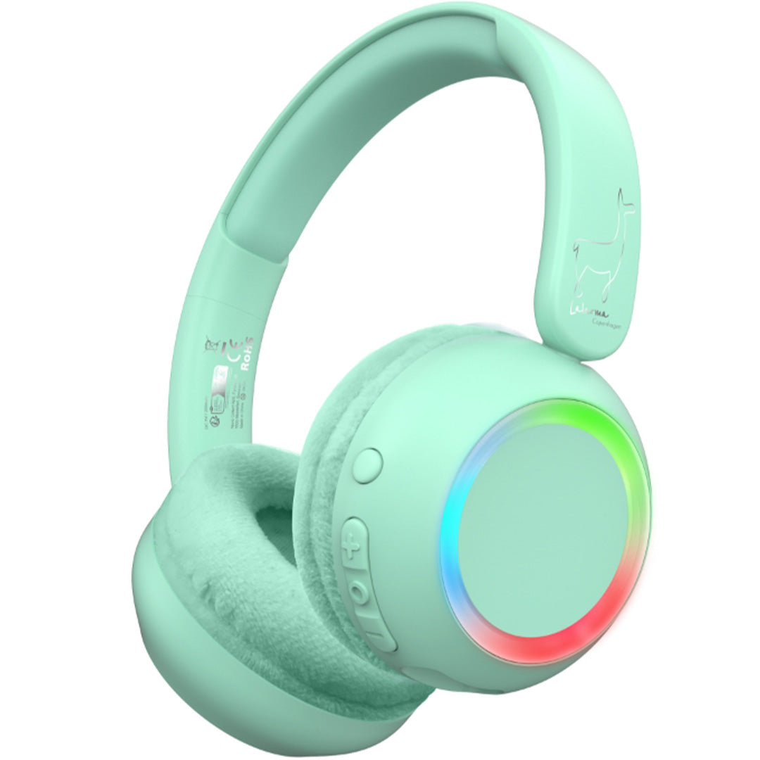 Lalarma draadloze kinderkoptelefoon met licht - groen