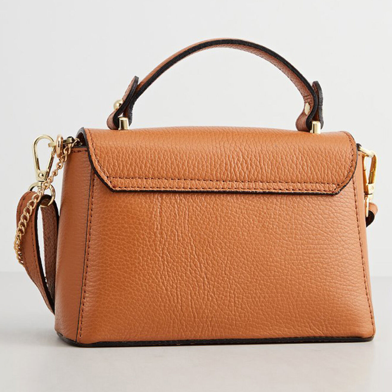 Christian Laurier Sac à main en Cuir Mathilde camel  - 19.5x13.5x7.5 cm
