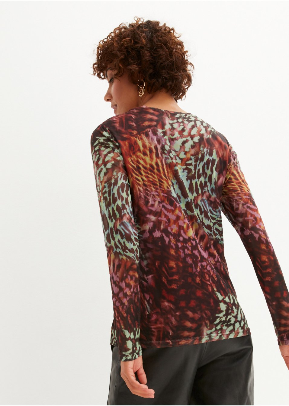 T-shirt en mesh avec fronces