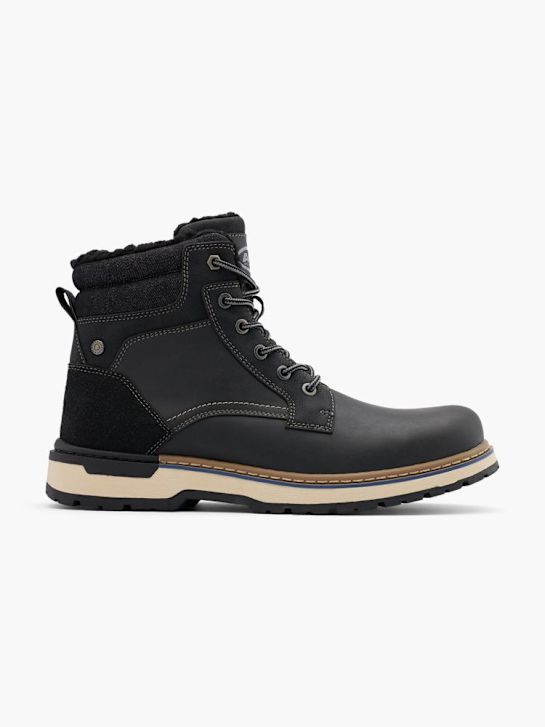 AM SHOE Schnür-Stiefelette Schwarz