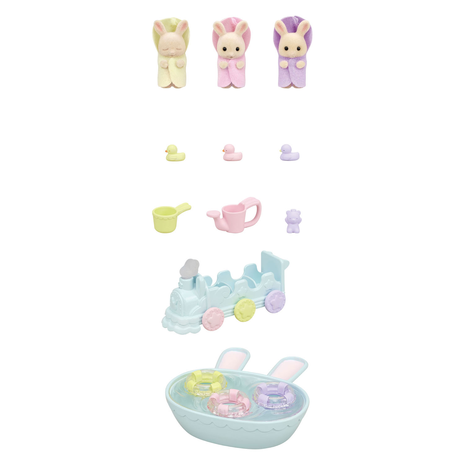 Sylvanian Families Drieling Baby konijn Badspeelset