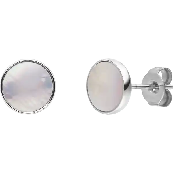 White Gloss Ohrringe silber