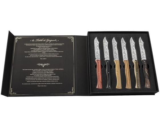 Douk Douk- Couteaux de table - 6 bois différents