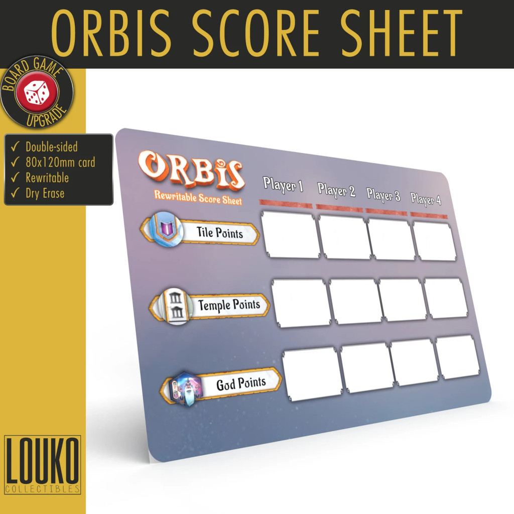 Orbis - Feuille de score réinscriptible