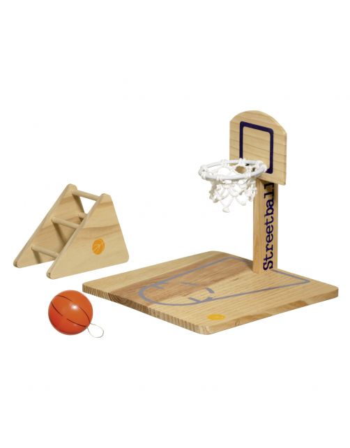 Flamingo Vogelspeelplaats Basketbal - Vogelspeelgoed - 20x20x20 cm Houtkleur