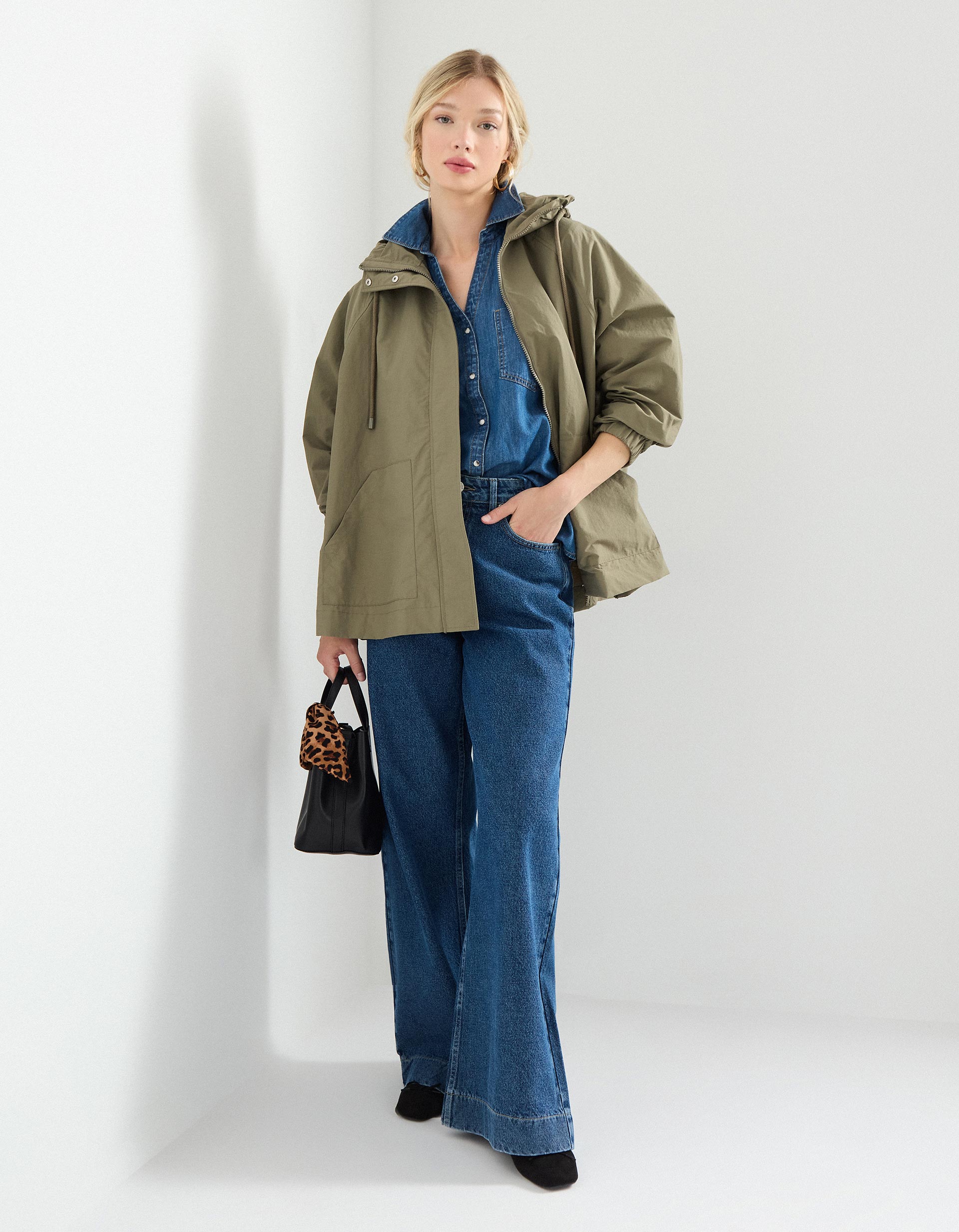 Parka com Capuz, Mulher, Verde