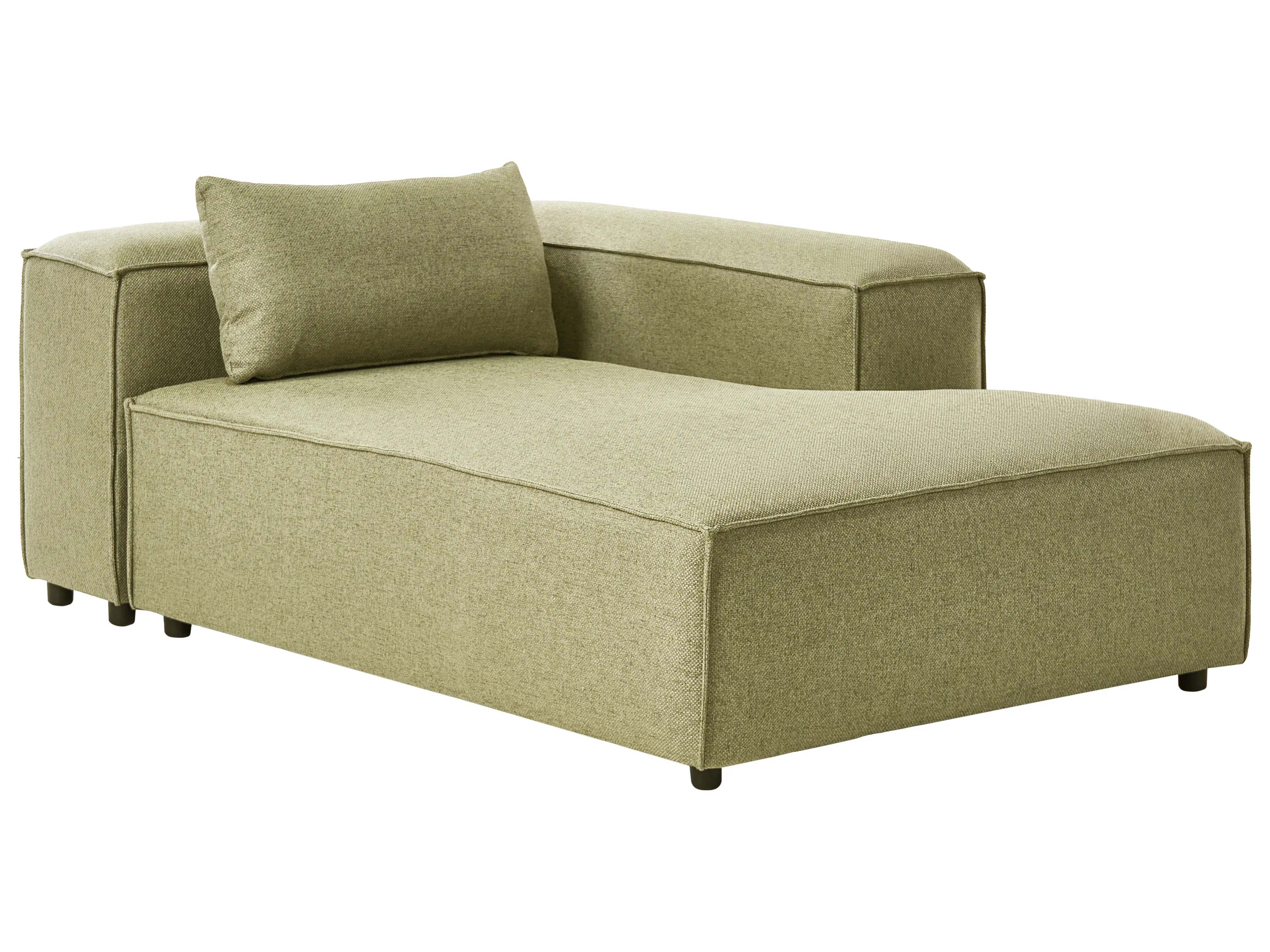 Linkszijdige chaise longue BRANDE Stof Lichtgroen