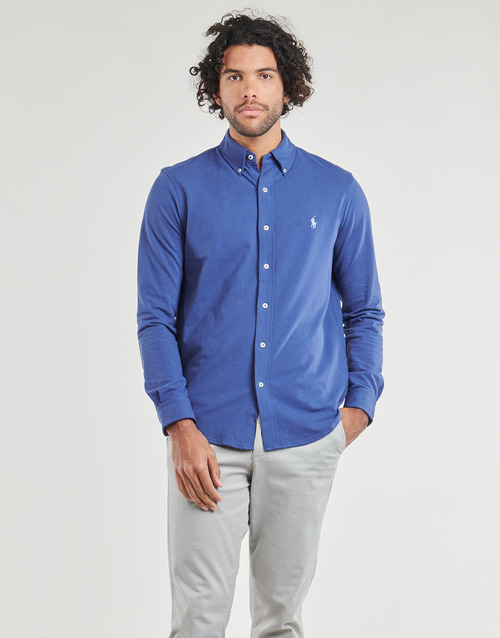 Polo Ralph Lauren - CHEMISE AJUSTEE COL BOUTONNE EN POLO FEATHERWEIGHT Azul / Old / Royal