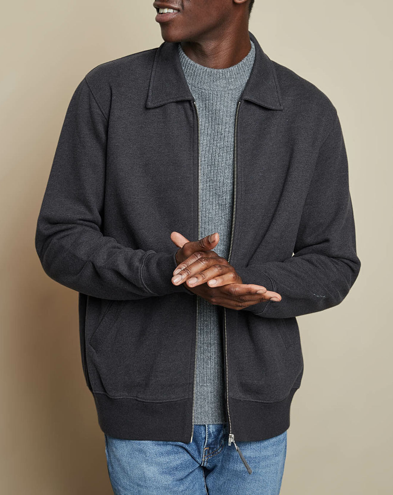 Hartford Veste Track charcoal